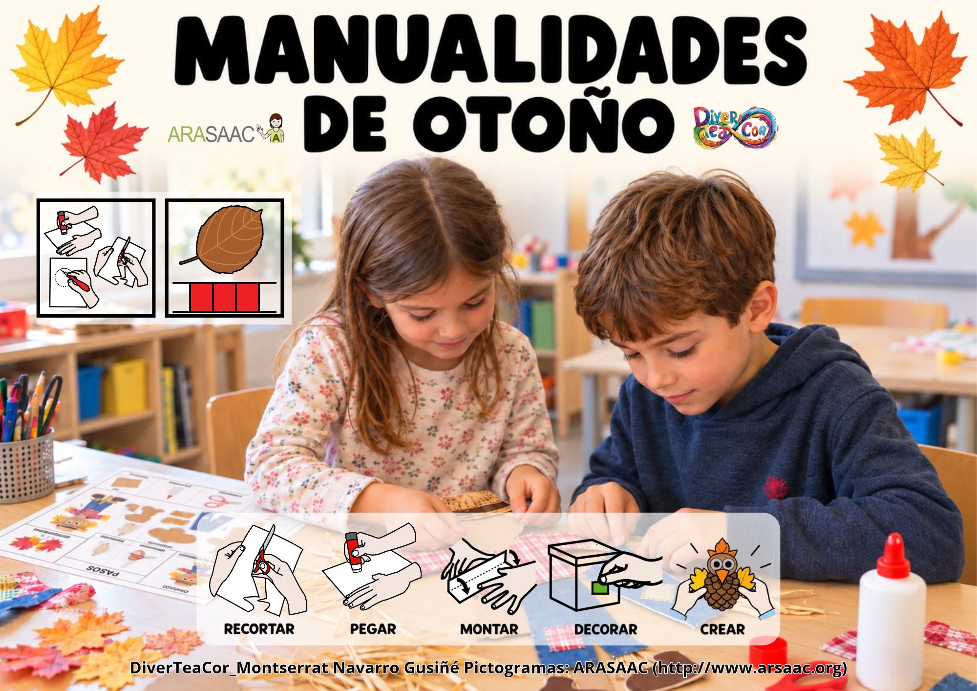 Cuaderno de manualidades de otoño.
